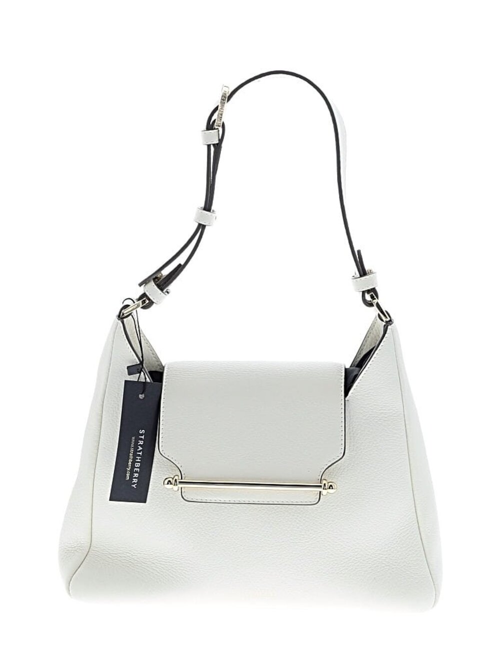 Strathberry Multrees Hobo Bag with signature gold-tone bar closure